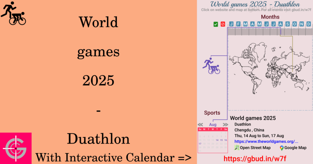 Sport event in 2025, World games 2025 - Duathlon