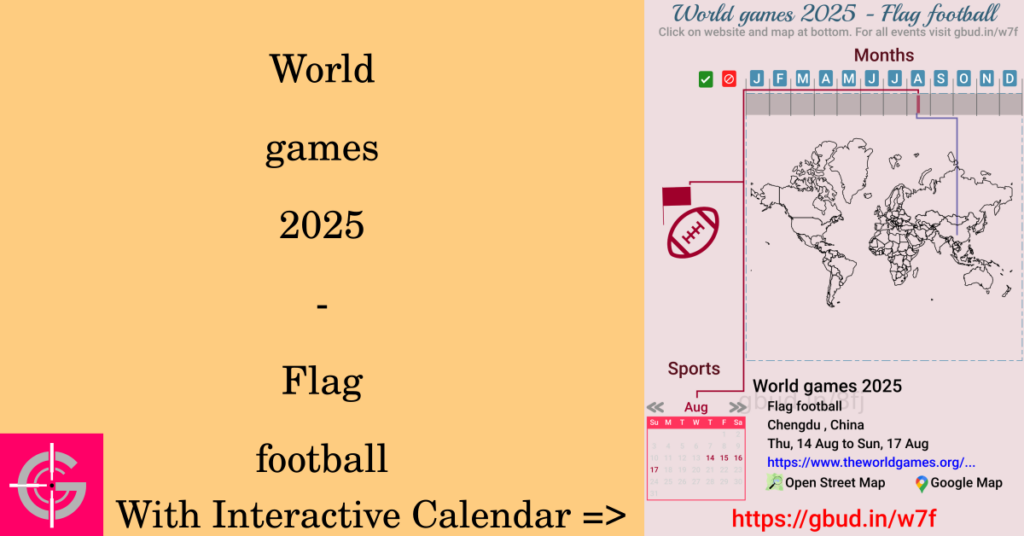 Sport event in 2025, World games 2025 - Flag football