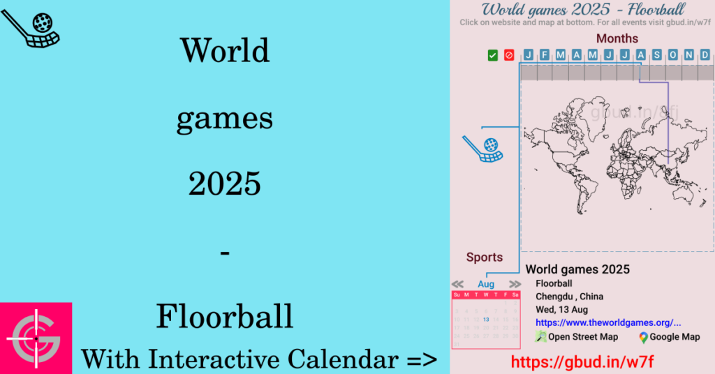 Sport event in 2025, World games 2025 - Floorball