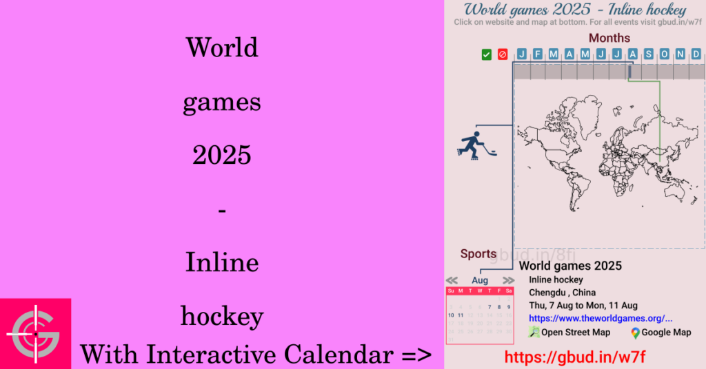 Sport event in 2025, World games 2025 - Inline hockey