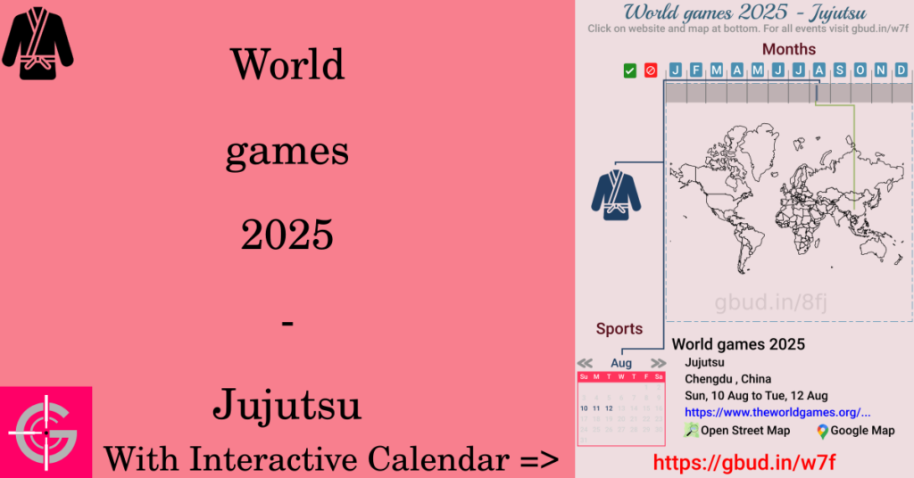 Sport event in 2025, World games 2025 - Jujutsu