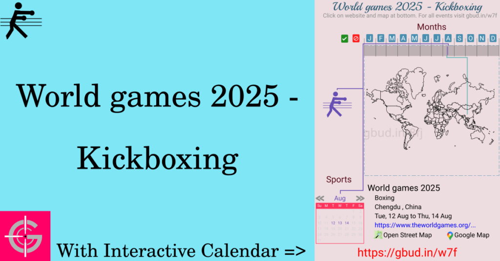 Sport event in 2025, World games 2025 - Kickboxing