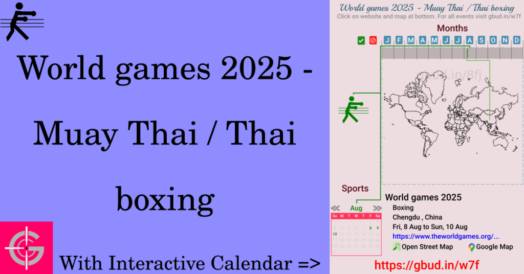 Sport event in 2025, World games 2025 - Muay Thai / Thai boxing