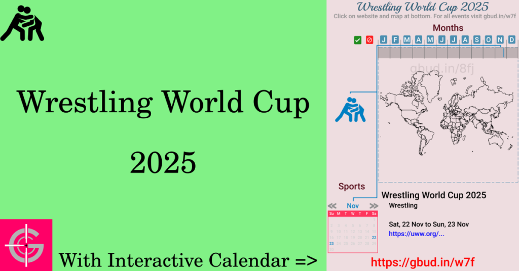 Sport event in 2025, Wrestling World Cup 2025