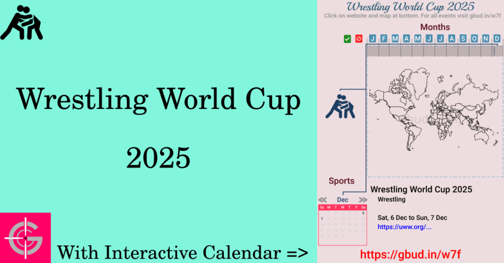 Sport event in 2025, Wrestling World Cup 2025