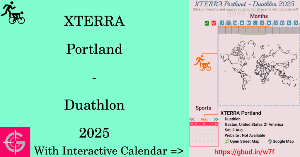 Sport event in 2025, XTERRA Portland - Duathlon 2025