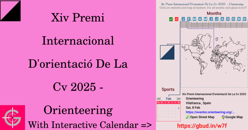 Sport event in 2025, Xiv Premi Internacional D'orientació De La Cv 2025 - Orienteering