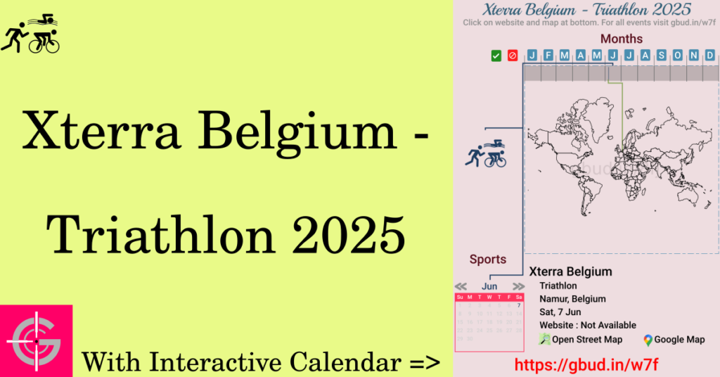 Sport event in 2025, Xterra Belgium - Triathlon 2025