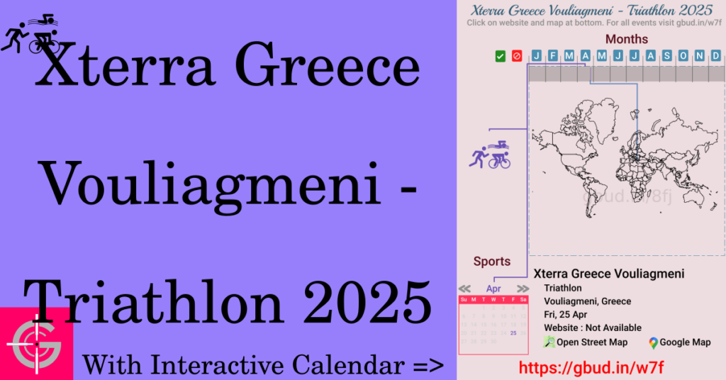 Sport event in 2025, Xterra Greece Vouliagmeni - Triathlon 2025