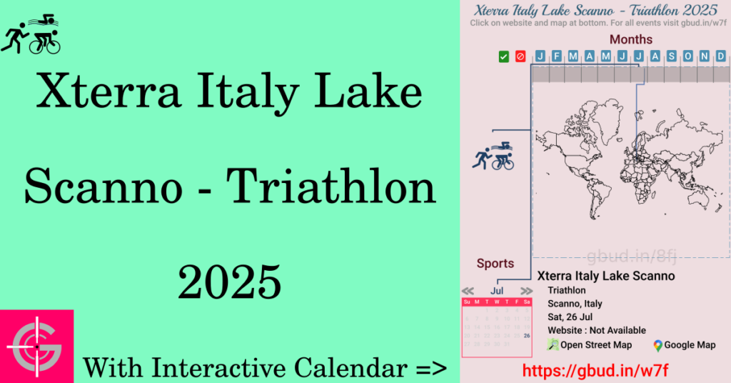 Sport event in 2025, Xterra Italy Lake Scanno - Triathlon 2025