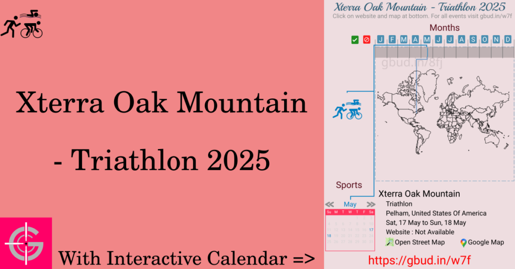 Sport event in 2025, Xterra Oak Mountain - Triathlon 2025