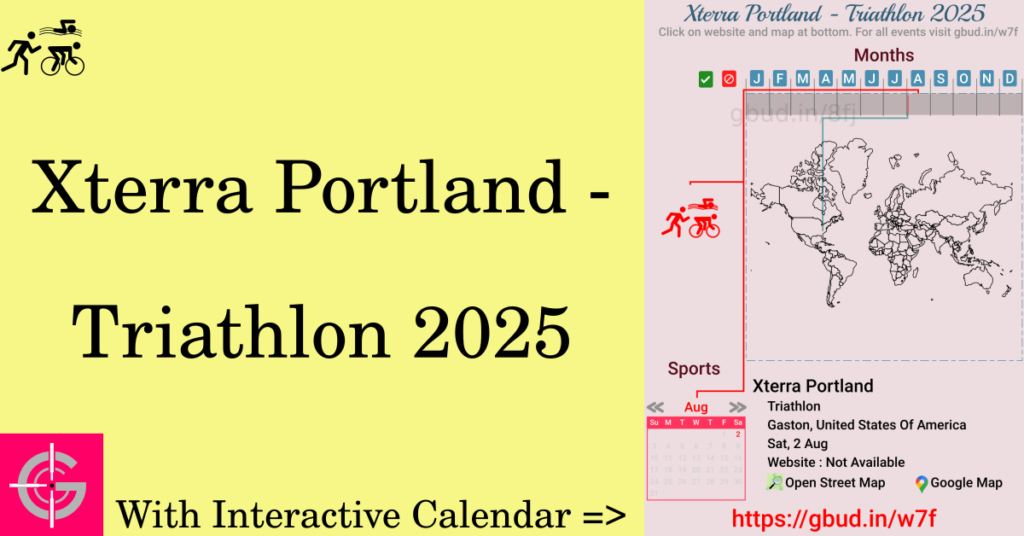 Sport event in 2025, Xterra Portland - Triathlon 2025