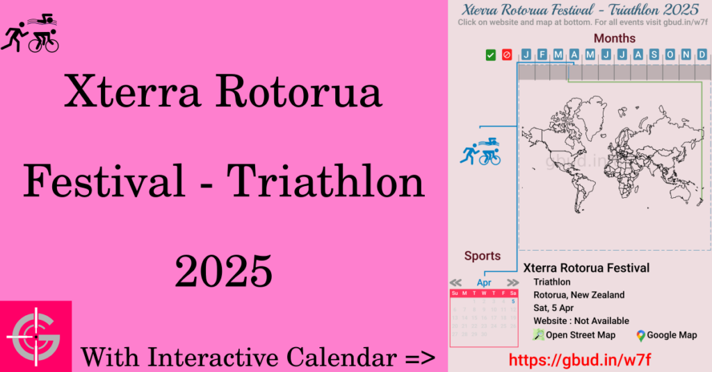 Sport event in 2025, Xterra Rotorua Festival - Triathlon 2025