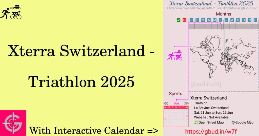 Sport event in 2025, Xterra Switzerland - Triathlon 2025