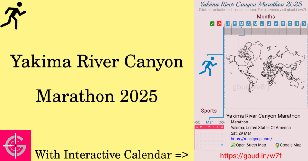 Sport event in 2025, Yakima River Canyon Marathon 2025