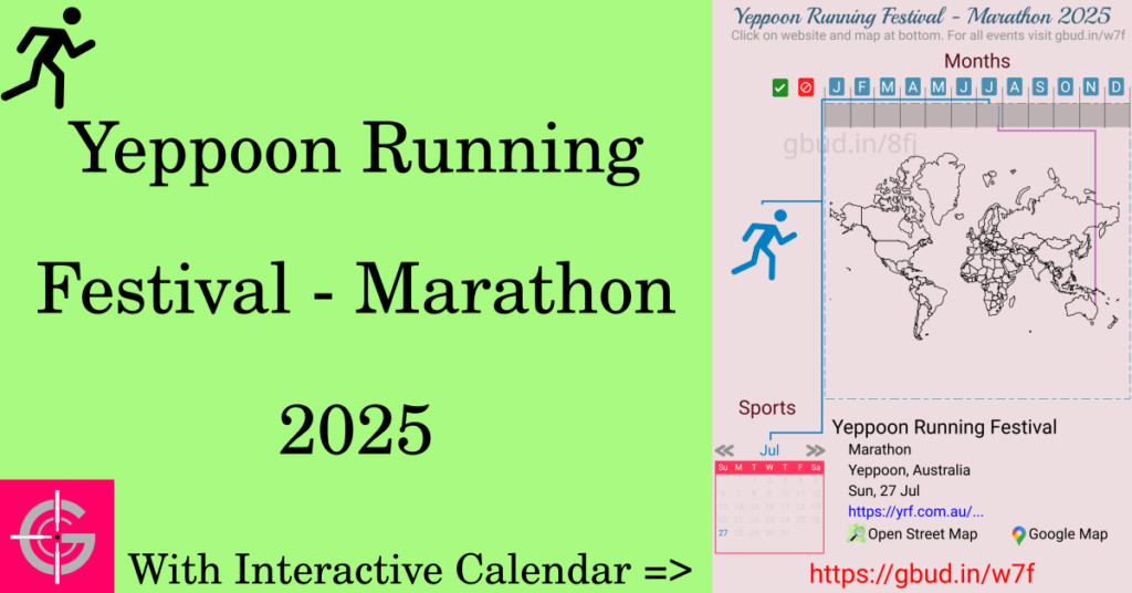 Sport event in 2025, Yeppoon Running Festival - Marathon 2025