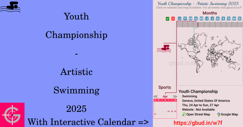 Sport event in 2025, Youth Championship - Artistic Swimming 2025