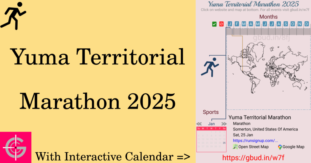 Sport event in 2025, Yuma Territorial Marathon 2025